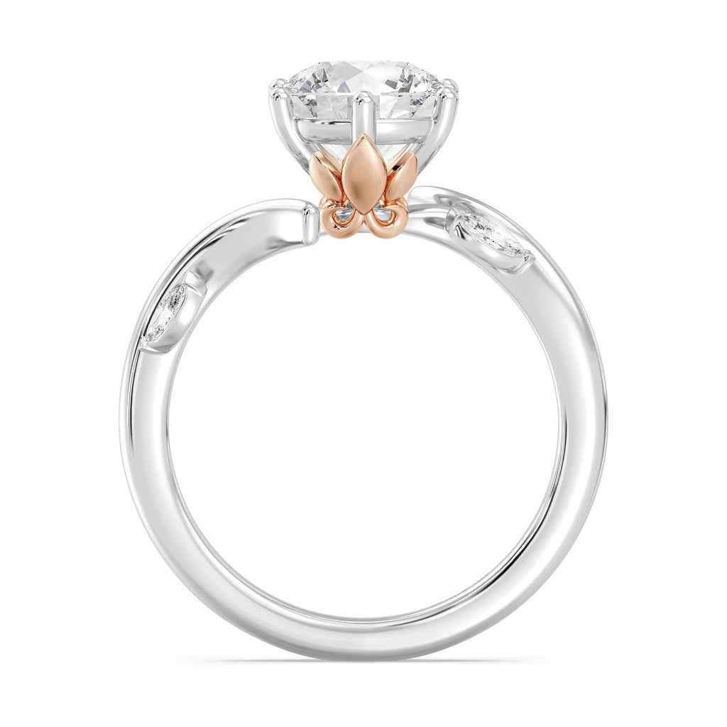 Enchanted Star Diamond And Gold Disney Princess Rapunzel Classic Vine Engagement Ring