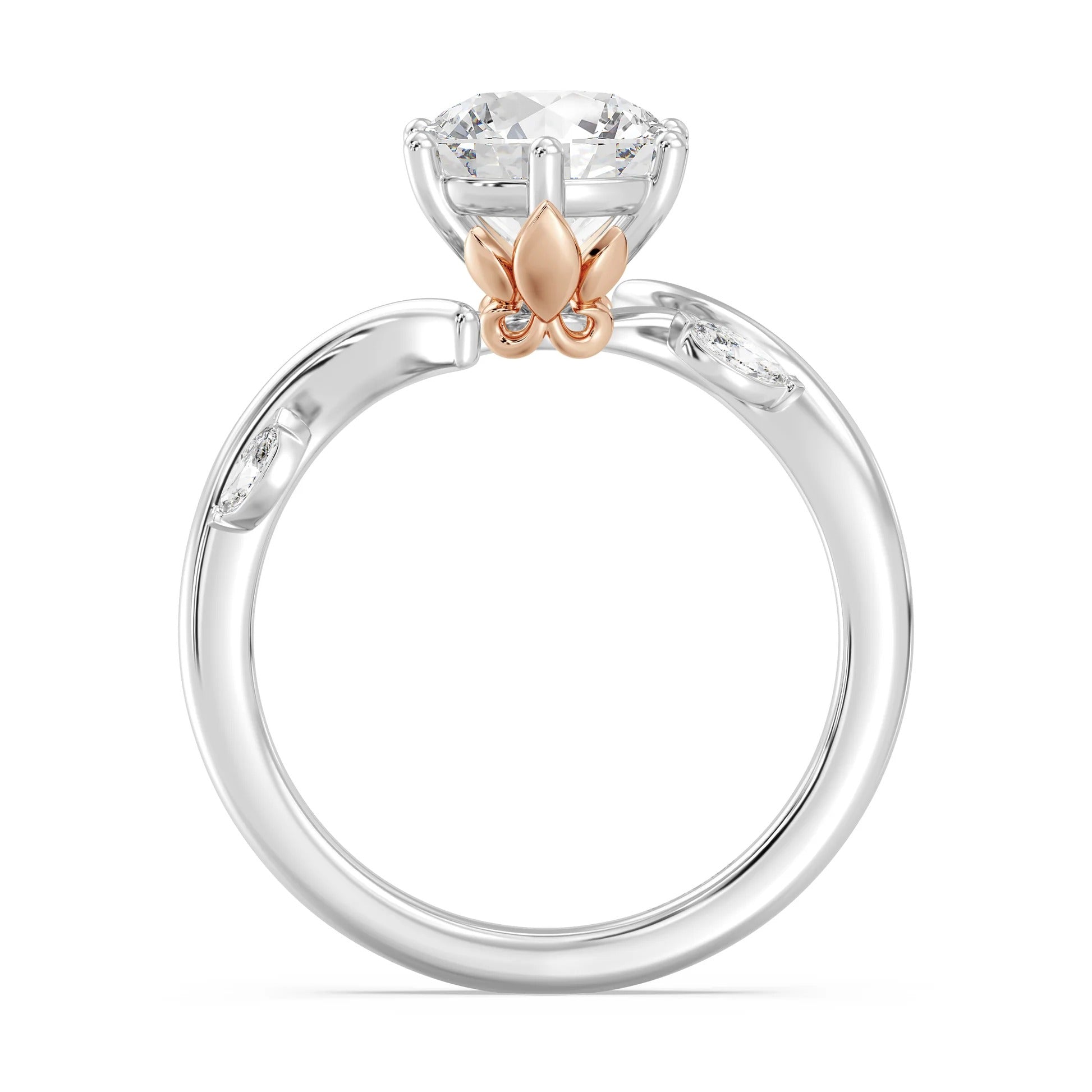 Enchanted Star Diamond And Gold Disney Princess Rapunzel Classic Vine Engagement Ring