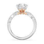 Enchanted Star Diamond And Gold Disney Princess Rapunzel Pavé Vine Engagement Ring