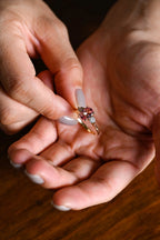 Solid Gold Oval Cut Pink Moissanite Engagement Ring, Custom-Made Ring Available