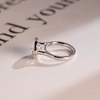 Bezel Solid Gold Round Cut Moissanite Engagement Ring, Anniversary Gift for Her
