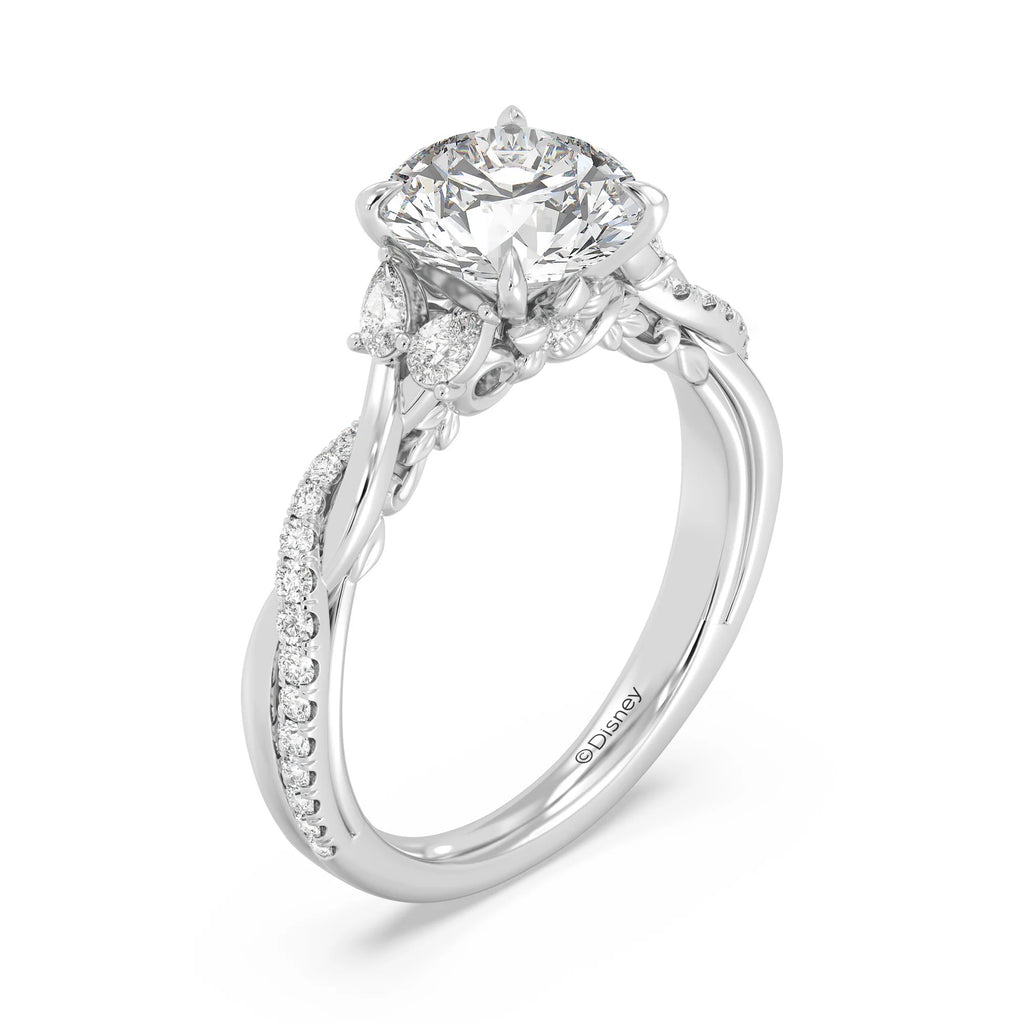 Anillo de compromiso solitario con diamantes cultivados en laboratorio de talla esmeralda D-VVS2 de 3 quilates y engaste en bisel