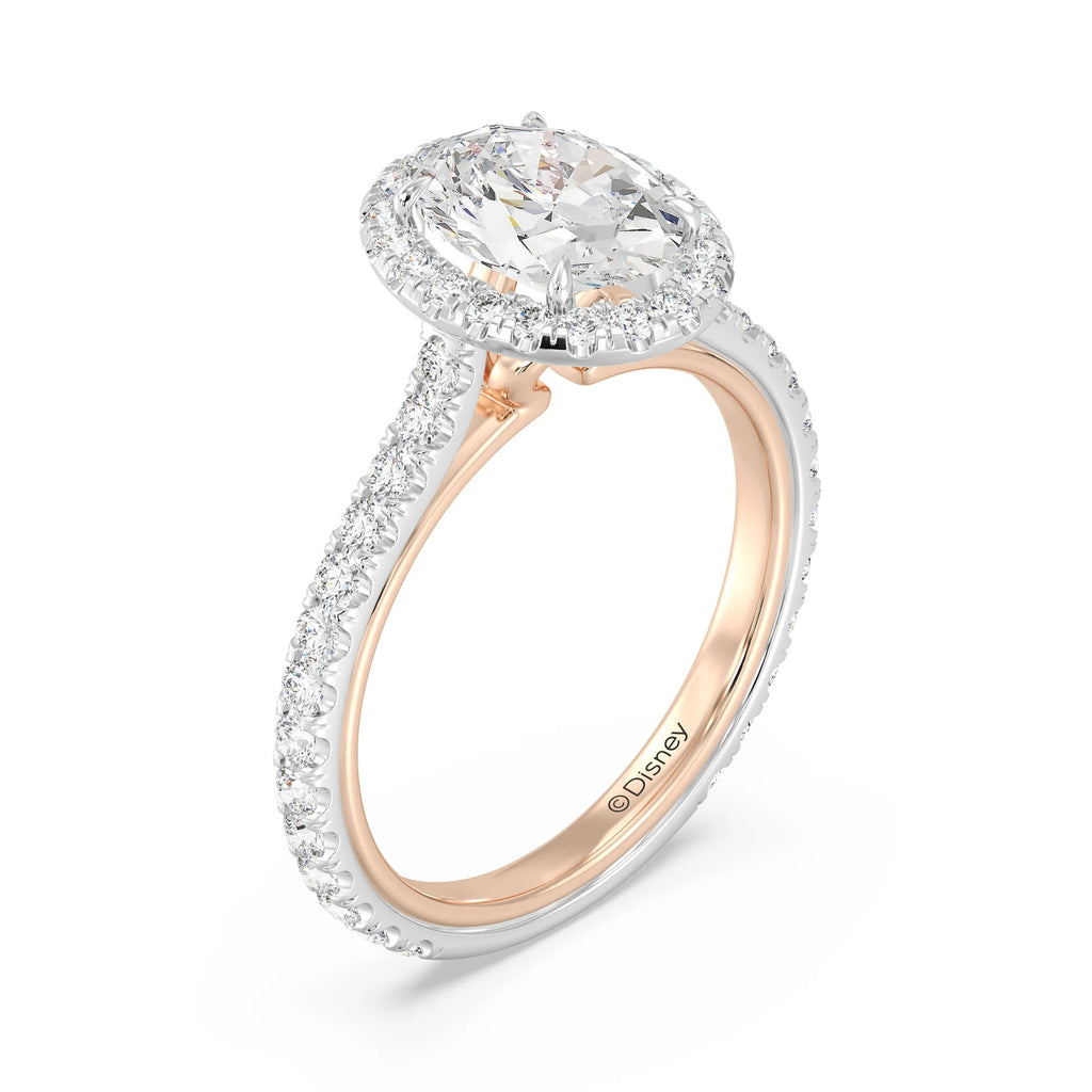 Enchanted Star Diamond Gold Jasmine Halo Engagement Ring