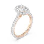 Enchanted Star Diamond Gold Jasmine Halo Engagement Ring
