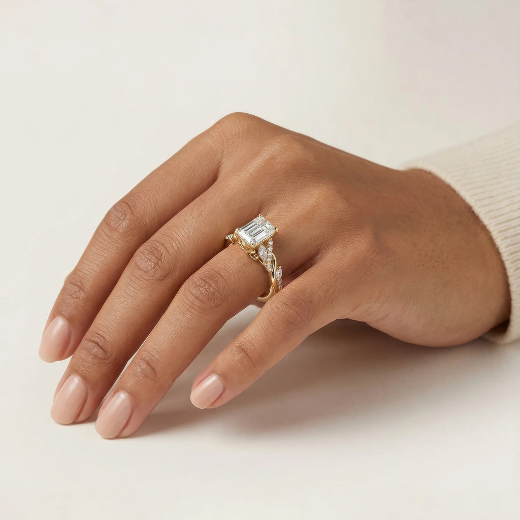 Enchanted Star Diamond And Gold Disney Princess Rapunzel Twisted Pavé Engagement Ring