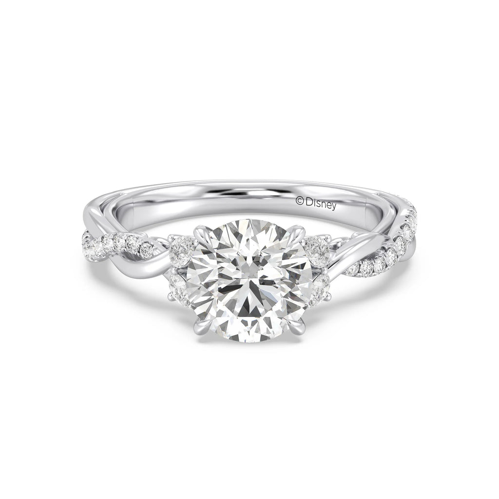 Anillo de compromiso solitario con diamantes cultivados en laboratorio de talla esmeralda D-VVS2 de 3 quilates y engaste en bisel
