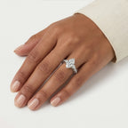Enchanted Star Diamond Gold Ariel Shell Gallery Engagement Ring