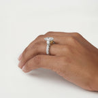 Enchanted Star Diamond Gold Ariel Shell Gallery Engagement Ring
