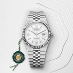 Cartier Santos mit Diamanten, 40 mm – Edelstahl – Zifferblatt mit arabischen Ziffern