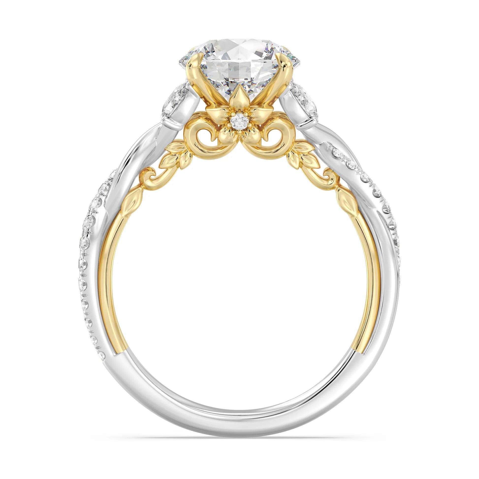 Enchanted Star Diamond And Gold Disney Princess Rapunzel Twist Engagement Ring Secondary image