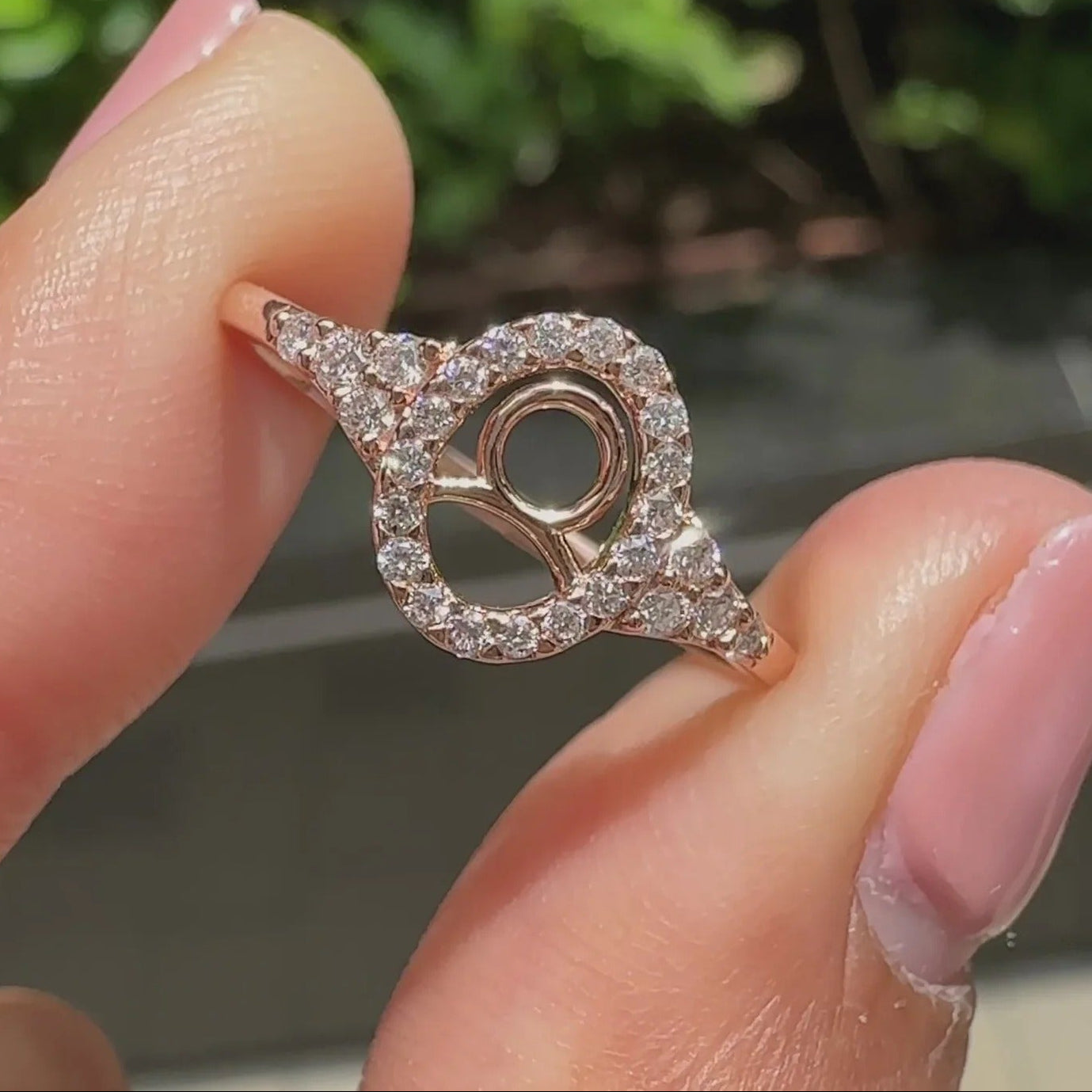 0.45 TCW Round Side Stone Taurus zodiac Ring