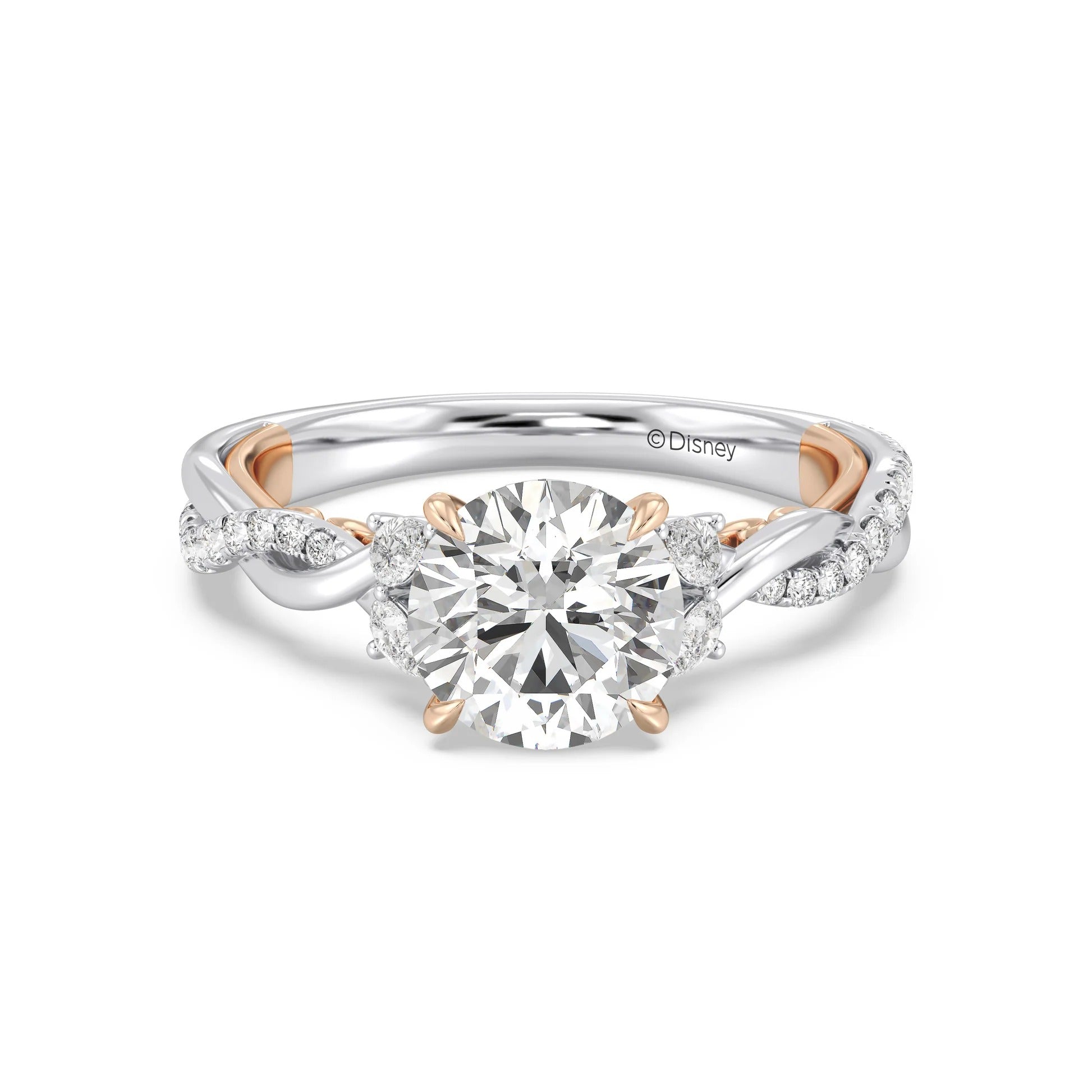 Enchanted Star Diamond And Gold Disney Princess Rapunzel Twist Engagement Ring Main image