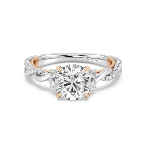 Enchanted Star Diamond And Gold Disney Princess Rapunzel Twist Engagement Ring