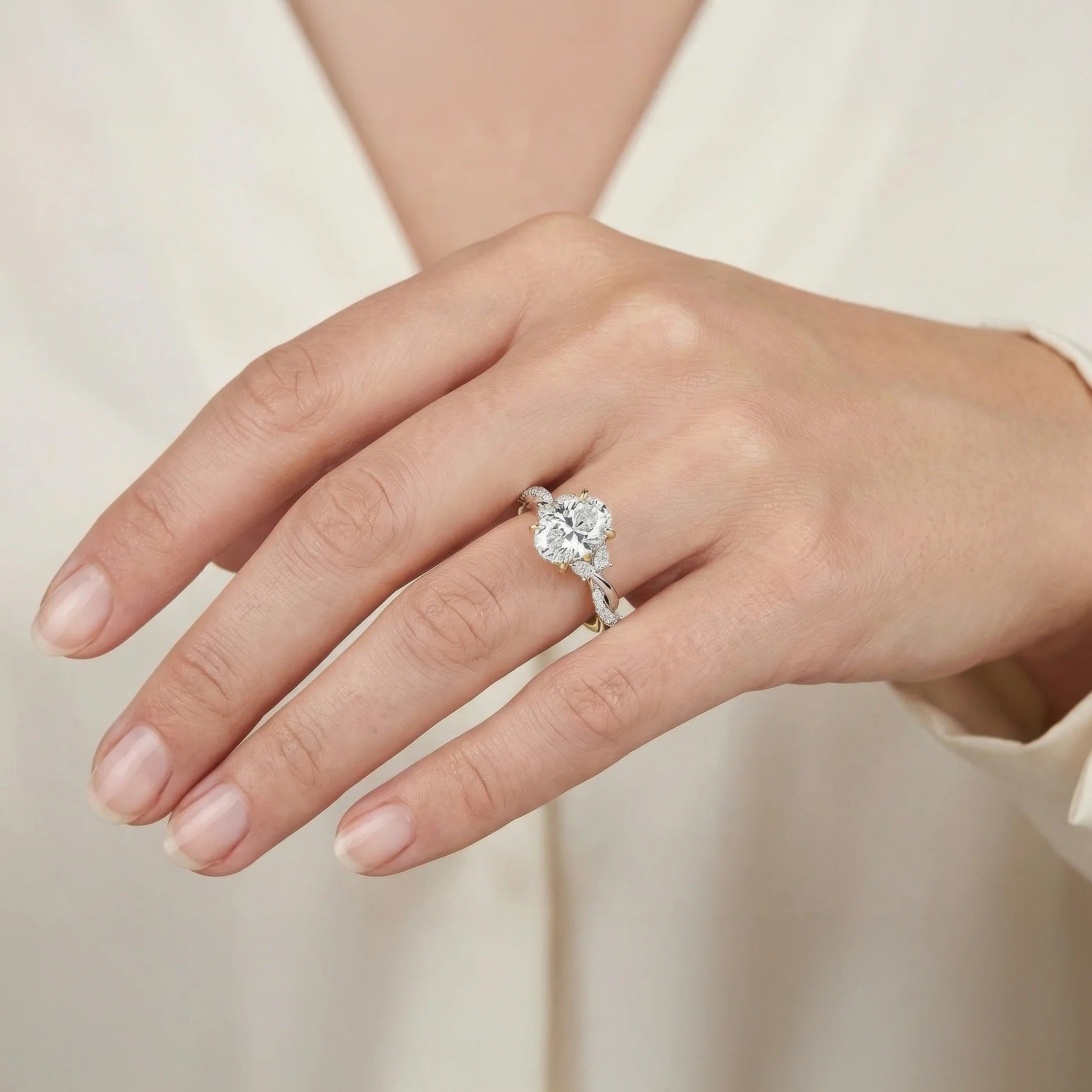 Enchanted Star Diamond And Gold Disney Princess Rapunzel Twist Engagement Ring