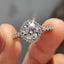 1.0 - 2.0 CT Round Cut Moissanite Halo Engagement Ring