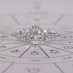 0.45 TCW Round Side Libra zodiac Ring