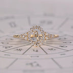 0.45 TCW Round Side Capricorn zodiac Ring