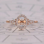 0.45 TCW Round Side Aquarius zodiac Ring