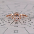 0.45 TCW Round Side Gemini zodiac Ring
