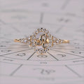 0.45 TCW Round Side Leo zodiac Ring