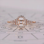 0.45 TCW Round Side Gemini zodiac Ring