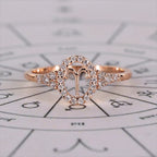 0.45 TCW Round Side Cancer zodiac Ring