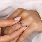 0.45 TCW Round Side Aquarius zodiac Ring