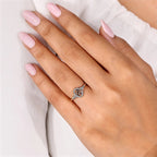 0.45 TCW Round Side Leo zodiac Ring