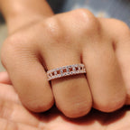 1.0 TCW Round Moissnaite Full Eternity Wedding Band
