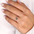 0.40 TCW Round Side Stone Virgo zodiac Ring
