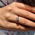 0.5 - 1.5 CT Round Cut Moissanite Solitaire Engagement Ring