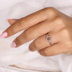 0.45 TCW Round Side Aquarius zodiac Ring