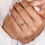 0.40 TCW Round Side Stone Virgo zodiac Ring