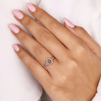0.45 TCW Round Side Aquarius zodiac Ring