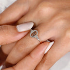 0.40 TCW Round Side Stone Virgo zodiac Ring