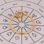 0.45 TCW Round Side Capricorn zodiac Ring