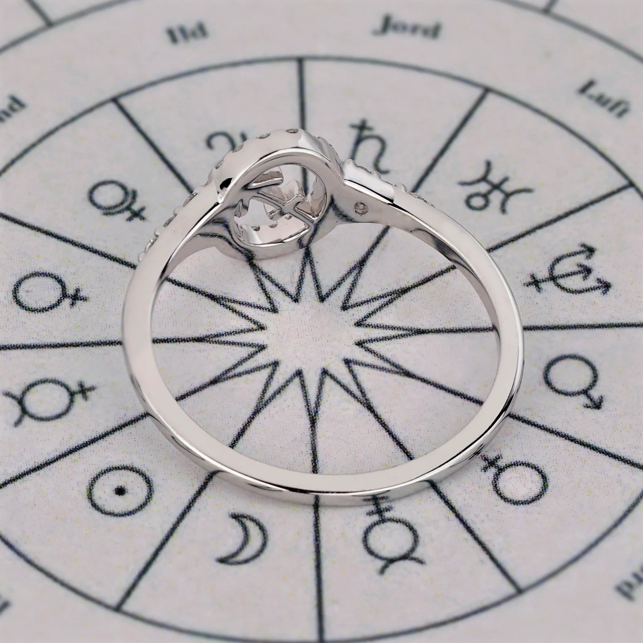 0.45 TCW Round Side Sagittarius zodiac Ring