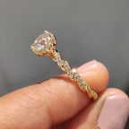 1.0 - 2.0 CT Round Cut Moissanite Engagement Ring