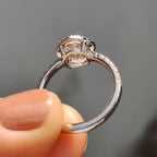 1.0 - 2.0 CT Round Cut Moissanite Halo Engagement Ring