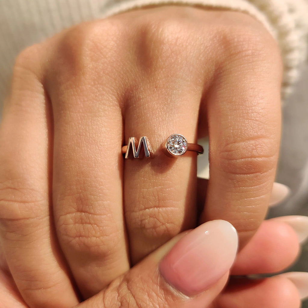 1.0 CT Round Cut Moissanite Engagement Ring