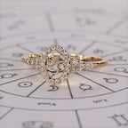 0.45 TCW Round Side Cancer zodiac Ring