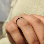 0.3 TWC Round Cut Moissanite Engagement Ring