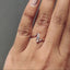 1 TWC Round & Pear Cut Moissanite Engagement Ring