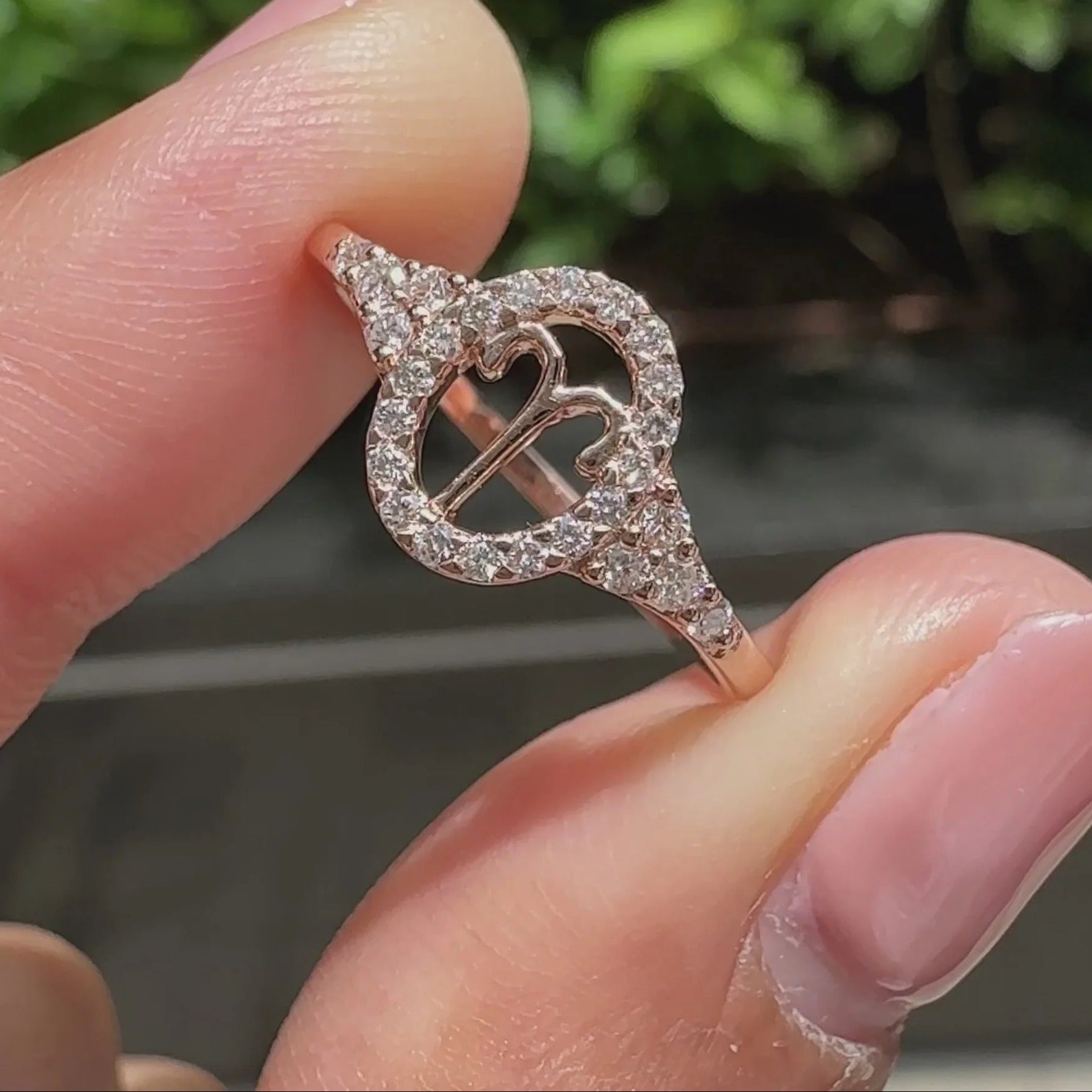 0.45 TCW Round Side Cancer zodiac Ring