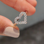 0.5 TWC Round Cut Moissanite HeartShape Engagement Ring
