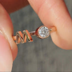 1.0 CT Round Cut Moissanite Engagement Ring