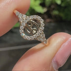 0.45 TCW Round Side Cancer zodiac Ring