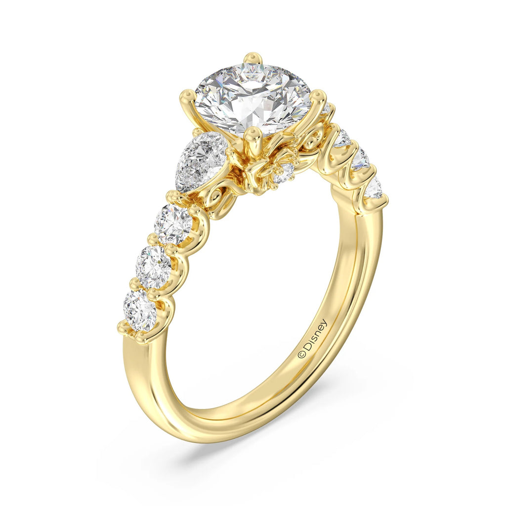 Enchanted Star Diamond Gold Belle Gallery Engagement Ring