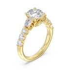 Enchanted Star Diamond Gold Belle Gallery Engagement Ring