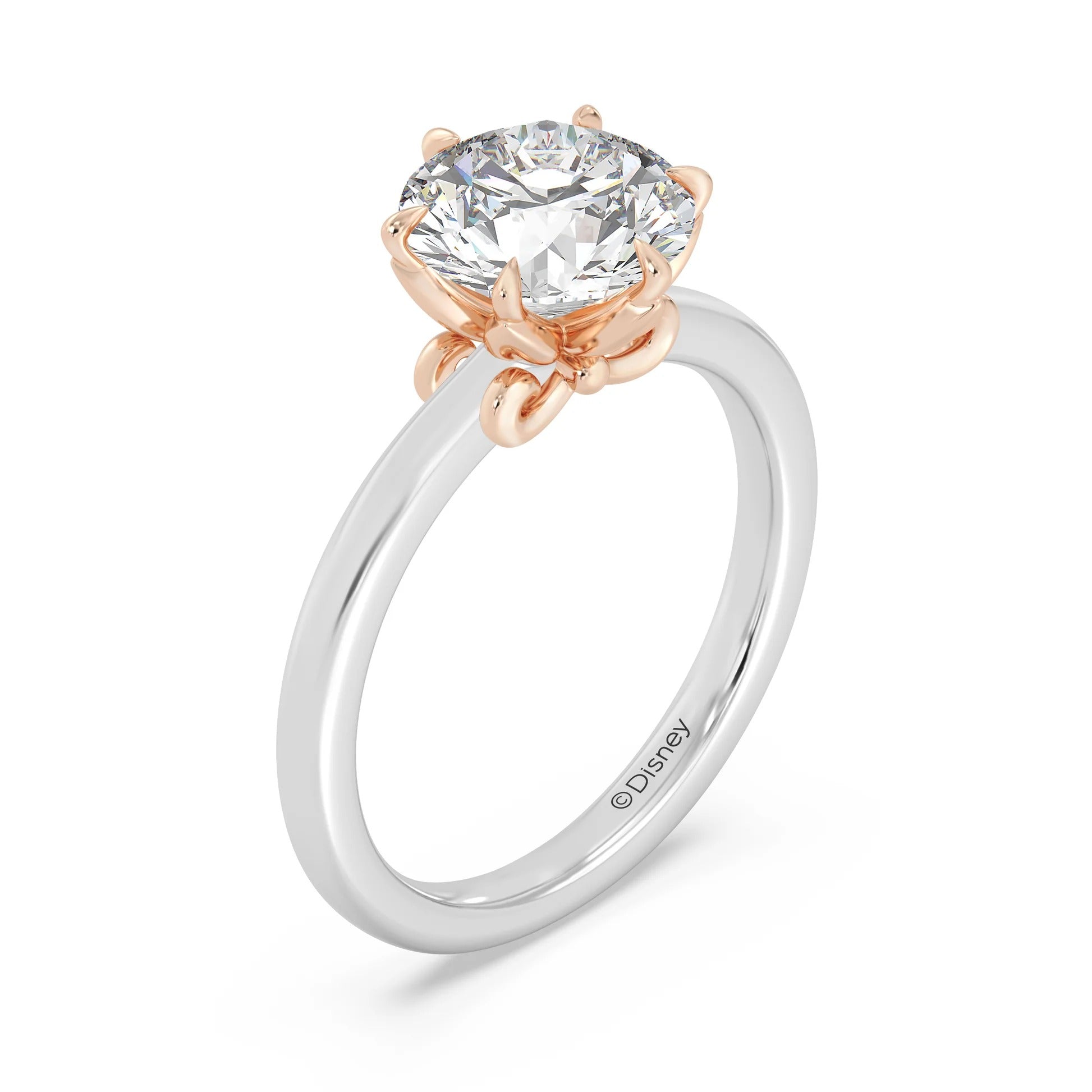 Enchanted Star Diamond With Gold, Disney’s Rapunzel Six-Prong Studded Solitaire Engagement Ring Image secondaire du produit